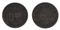 Deutsch Staaten Kreuzer Münze, BAVARIA, Ludwig I, SS, Silber, KM:799 -