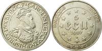 Belgien 5 Ecu Münze, SS, Silber, KM:166 -
