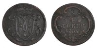 Deutsch Staaten 1/4 St Münze, COLOGNE, Maximilian Friedrich, S+ -