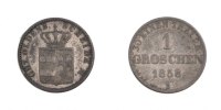 Deutsch Staaten Groschen Münze, HANNOVER, Georg V, S+, Silber, KM:236 -
