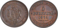Deutsch Staaten 5 Pfennig Münze, SAXONY-ALBERTINE, Johann, Dresde, VZ -