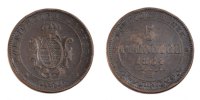 Deutsch Staaten 5 Pfennig Münze, SAXONY-ALBERTINE, Johann, Dresde, SS+ -