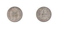 Deutsch Staaten Kreuzer Münze, WURTTEMBERG, Karl I, SS+, Silber, KM:612 -