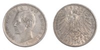 Deutsch Staaten 2 Mark Münze, BAVARIA, Otto, Munich, SS, Silber, KM:913 -