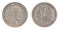 Deutsch Staaten 2 Mark Münze, PRUSSIA, Wilhelm I, Frankfurt, S+ -
