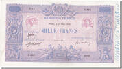 Frankreich 1000 Francs Geldschein, 1 000 F 1889-1926 ''Bleu et Rose'' -