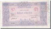 Frankreich 1000 Francs Geldschein, 1 000 F 1889-1926 ''Bleu et Rose'' -
