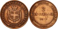 Italien Staaten 2 Centesimi Münze, TUSCANY, Provisional Government, S -