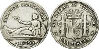 Spanien Peseta Münze, Provisional Government, Madrid, SS, Silber -