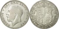 Großbritannien 1/2 Crown Münze, George V, S+, Silber, KM:818.2 -