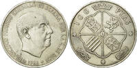 Spanien 100 Pesetas Münze, Caudillo and regent, Madrid, SS, Silber -