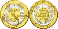 Guatemala 10 Quetzales 1995 Tower Münze, Tower, UNZ, Tri-Metallic, KM:2c.2