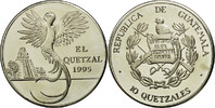 Guatemala 10 Quetzales Münze, Tower, UNZ, Copper-nickel, KM:2f.2 -