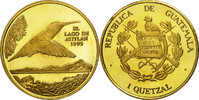 Guatemala Quetzal Münze, Tower, UNZ, Gilt Alloy, KM:1b.2 -