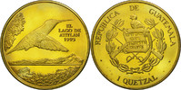 Guatemala Quetzal Münze, Tower, UNZ, Messing, KM:1a.1 -