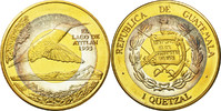 Guatemala Quetzal Münze, Tower, UNZ, Tri-Metallic, KM:1c.1 -
