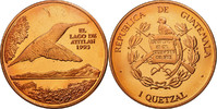 Guatemala Quetzal Münze, Tower, UNZ, Kupfer, KM:1e.1 -