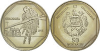 Guatemala 50 Quetzales Münze, Tower, UNZ, Copper-nickel, KM:3f.1 -