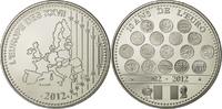 Frankreich Medaille L'Europe des XXVII, 10 Ans de l'Euro, UNZ+, Nickel -