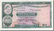 Hong Kong 10 Dollars Geldschein, SS+ -