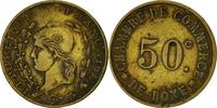 Algeria betaalpenning Token, 50 Centimes Bon de Commerce de Bône, SS, Messing -