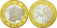 Frankreich Medaille L'Europe, 5 Euro Essai, UNZ+, Copper Plated Silver -