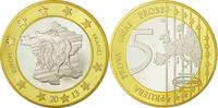 Frankreich Medaille L'Europe, 5 Euro Essai, UNZ+, Copper Plated Silver -