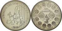 Frankreich Medaille L'Europe des XXVII, 50 ans du nouveau Franc, UNZ+ -