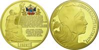 Frankreich Medaille Marianne, La Marseillaise, STGL, Copper Gilt -