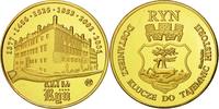Polen Medaille Hôtel Zamek Ryn, STGL, Copper Gilt -