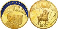 Deutschland Medaille Ecu, Konrad Adenauer, STGL, Copper Gilt -