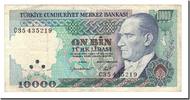 Türkei 10,000 Lira Geldschein, KM:199, SS -