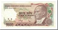 Türkei 5000 Lira Geldschein, KM:197, VZ -