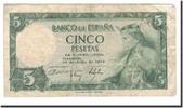 Spanien 5 Pesetas Geldschein, 1954-07-22, KM:146a, S -