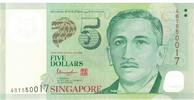 Singapur 5 Dollars Geldschein, KM:47, UNZ -