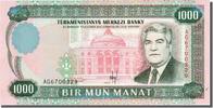 Turkmenistan 1000 Manat Geldschein, UNZ -