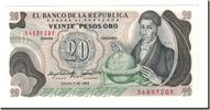 20 Pesos Oro 1966-83 Kolumbien Geldschein, 1983-01-01, KM:409d, UNZ UNZ