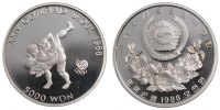 KOREA-SOUTH 5000 Won Münze, STGL, Silber, KM:70 -