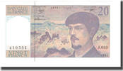Frankreich 20 Francs Debussy, UNZ, Fayette:66bis.02, KM:151e -