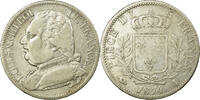 Frankreich 5 Francs Münze, Louis XVIII, Louis XVIII, Limoges, S+ -