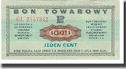 Polen 1 Cent Geldschein, KM:FX47, VZ+ -