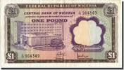 Nigeria 1 Pound Geldschein, Undated (1968), undated (1968), KM:12a, SS+ -