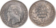 Frankreich 20 Centimes Münze, Napoleon III, Napoléon III, Paris, VZ+ -