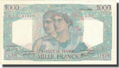 Frankreich 1000 Francs 1 000 F 1945-1950 ''Minerve et Hercule'' -
