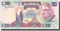 Sambia 50 Kwacha Geldschein, Undated (1986-88), KM:28a, UNZ -