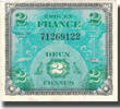 Frankreich 2 Francs Flag/France, 1944, VZ, Fayette:VF16.1, KM:114a -