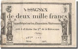 Frankreich 2000 Francs 1795-01-07, S+, KM:A81, Lafaurie:176 -