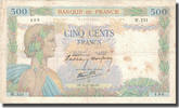 Frankreich 500 Francs La Paix, 1940-06-20, S, Fayette:32.3, KM:95a -