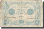 Frankreich 5 Francs Bleu, 1916-09-13, SGE+, Fayette:2.43, KM:70 -
