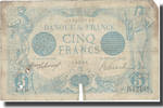 Frankreich 5 Francs Bleu, 1916-06-22, SGE, Fayette:2.40, KM:70 -